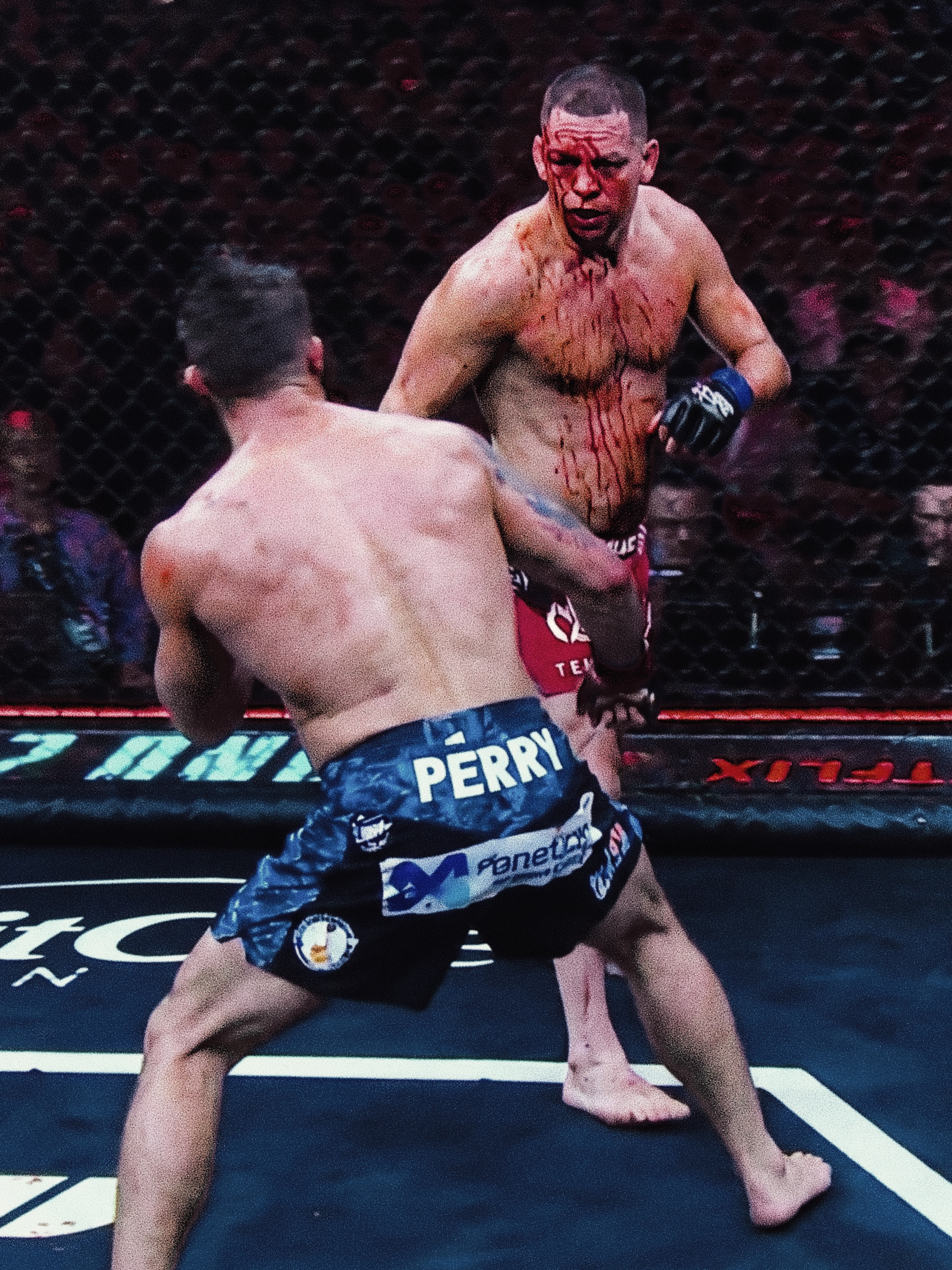 The toughest in the game.

Nate Diaz falls to Mike Perry as his corner waves the towel at the end of the second round in a bloody showdown. 👏

A bad motherf***er until the very end.