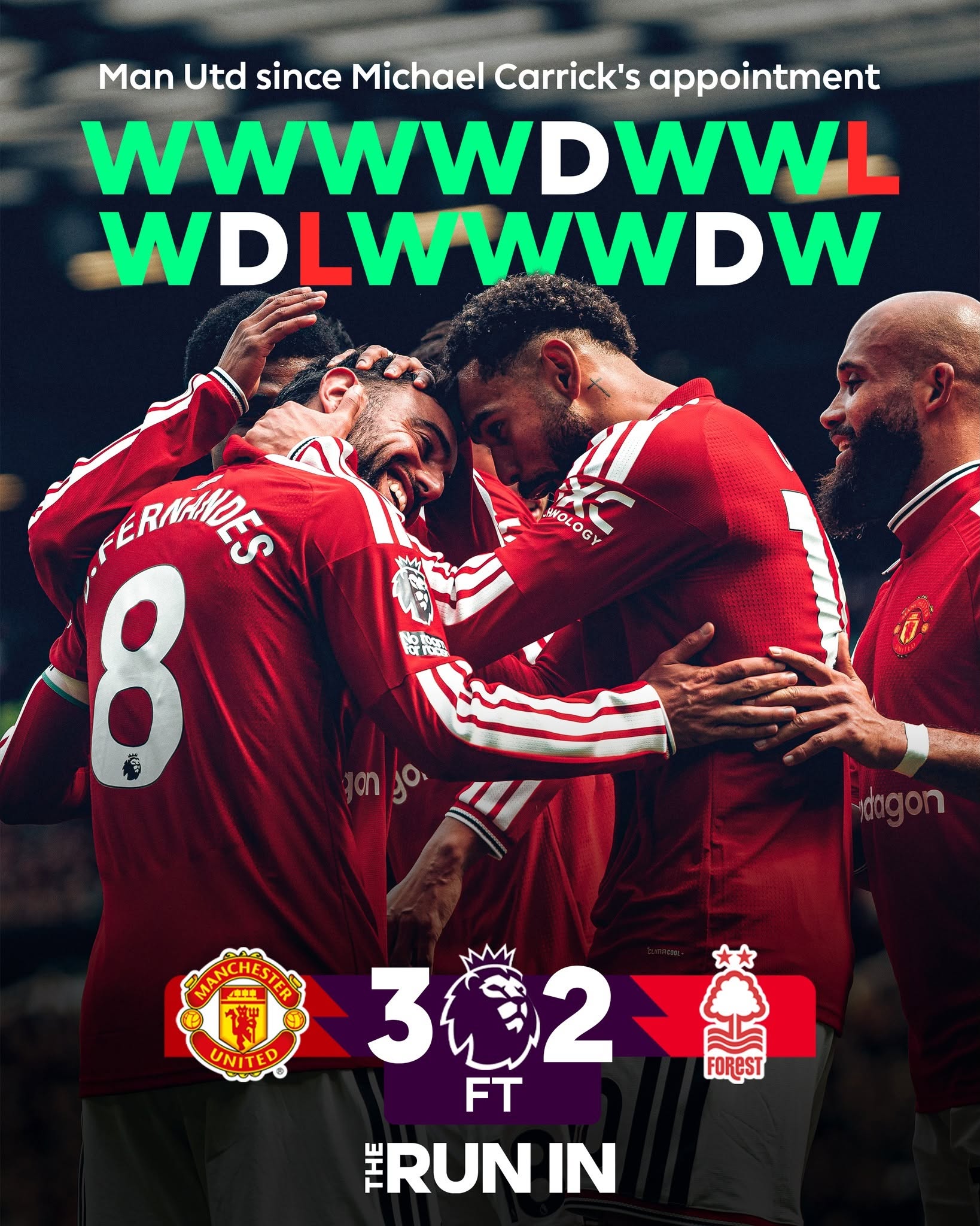 @manutd under Michael Carrick = 👌 👌 👌 

🤝 Bruno Fernandes equals the assist record 
👋 Casemiro gets a winning Old Trafford send off
