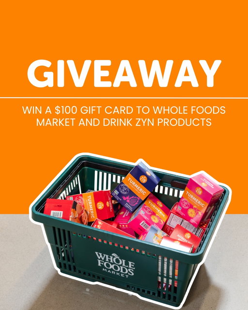 🚨 GIVEAWAY ALERT 🚨

✅Drinkable turmeric?
✅ Electrolytes and vitamins C, D and zinc?
✅Now available at Whole Foods Market?

We’re celebrating our Whole Foods launch the right way - 3 winners will score a Drink ZYN Wellness Ritual Bundle so you can make drinkable turmeric part of your every day. 🧡

🏆 Prizes (3 Winners):
$100 Whole Foods Gift Card
🫐Drink ZYN Blackberry Dragon Fruit
🥭Drink ZYN Mango Pomegranate
🍓Drink ZYN Strawberry Yuzu

📆 Giveaway ends 5/20 at 11:59 PM EST!
Winners announced via IG Stories

Here’s how to enter:
1️⃣ Follow @drinkzyn
2️⃣ Like this post
3️⃣ Tag a friend in the comments (each tag = extra entry!)

US only. Not affiliated with Instagram. Previous winners are not eligible to enter.