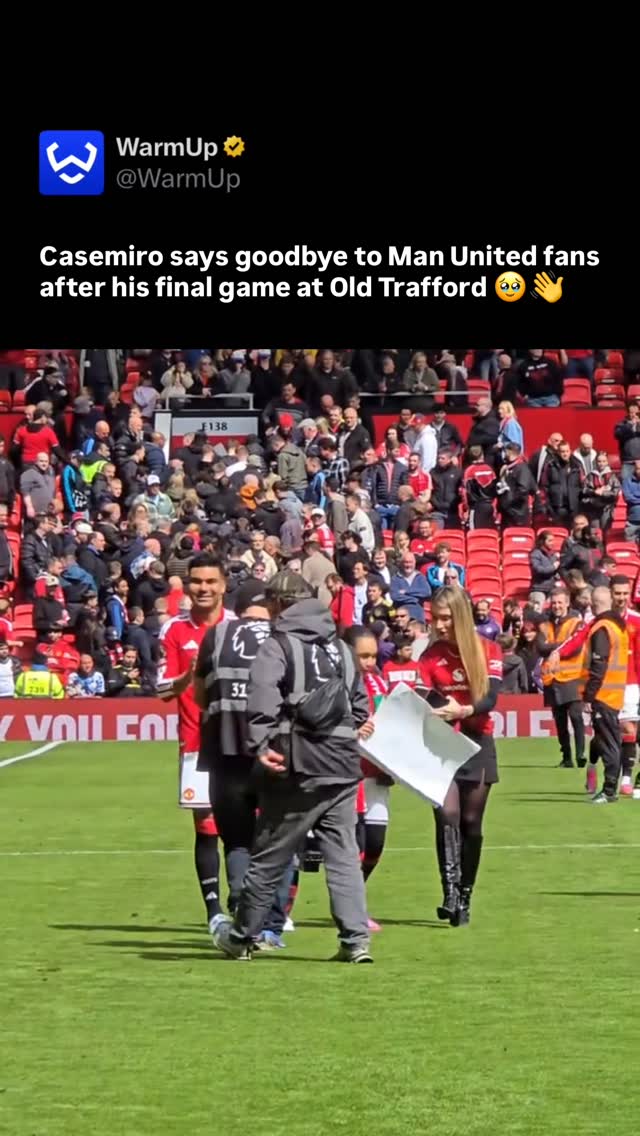 🥹

Manchester United secured a 3-2 victory against Nottingham Forest at Old Trafford to clinch third place in the Premier League. Luke Shaw, Matheus Cunha, and Bryan Mbeumo scored for United, while Morato and Morgan Gibbs-White found the net for Forest. Bruno Fernandes recorded his 20th league assist of the season to equal the all-time Premier League record. The match marked veteran midfielder Casemiro’s final home appearance for United before his summer departure; he started and played 80 minutes, picking up a yellow card, before bidding farewell to the Old Trafford crowd.

(Via @strettyend_official / TT: strettyend )