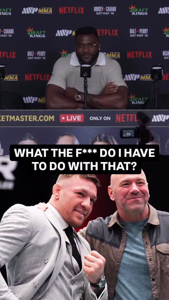 Francis Ngannou couldn’t care less about Conor McGregor’s return to the UFC.