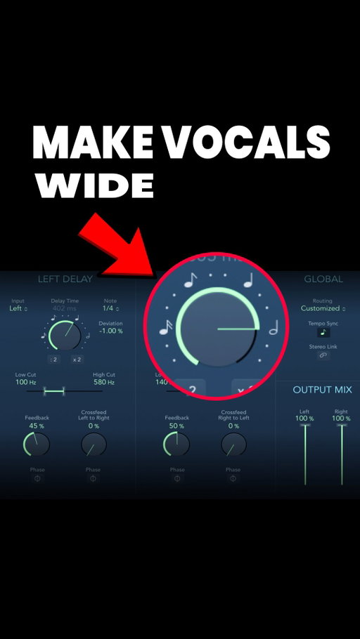How To Make Vocals Wider In Logic Pro

Your vocals sound flat when they’re missing stereo movement.

This is the delay + width trick I use to create those wide atmospheric Drake-style vocals using only Logic Pro stock plugins 🎚️

#musicproduction #mixing #logicpro #vocalmixing #audioengineering producer drake