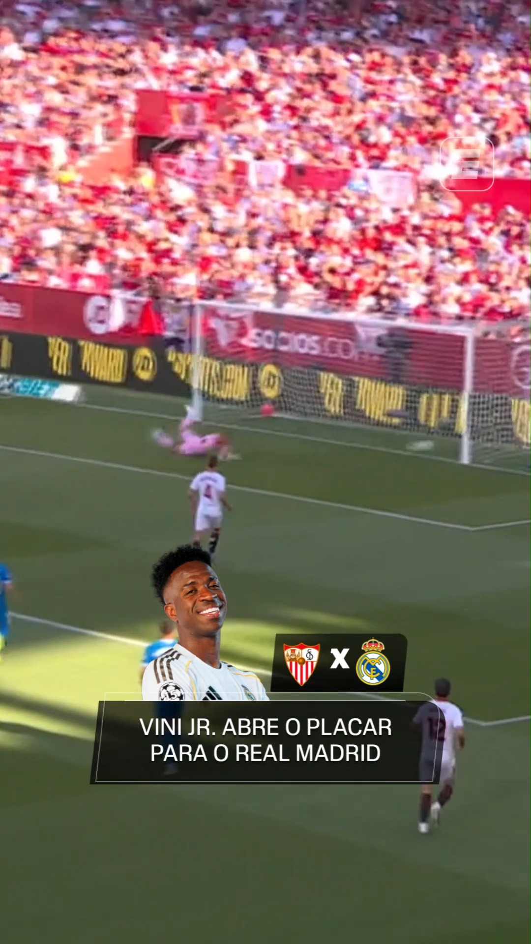 Após uma parede perfeita de Kylian Mbappé, Vinícius Júnior abriu o placar para o Real Madrid aos 14 minutos do primeiro tempo. ⚽🔥

📺 Assista a Sevilla x Real Madrid AO VIVO pela ESPN no Plano Premium do #DisneyPlus 

#FutebolNaESPN #LALIGAnaESPN #RealMadrid #Sevilla