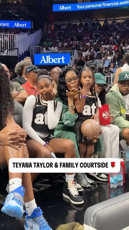 The stars are out in ATL 🤩

Teyana Taylor & her family are in the house to watch the @lvaces and @atlantadream! 

📺 NBC + Peacock