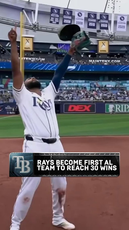 The Rays are the first American League team to reach the 30-win mark this season 👏