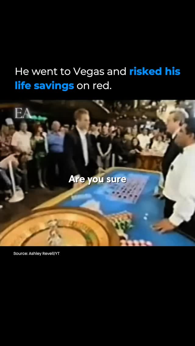 He put everything on red. One spin. Life savings on the line.

Ashley Revell sold every single thing he owned — clothes, car, all of it — walked into a Las Vegas casino, and placed his entire net worth on a single roulette bet. $135,300. Red.

The wheel spun.

Red won.

He walked out with $270,600 and a story nobody forgets. But here's the part that doesn't make the highlight reel — if that ball lands on black, there's no story. No second chance. Just gone.

The line between legendary and cautionary tale was a few millimeters of roulette wheel.

Boldness is worth celebrating. Knowing the difference between calculated risk and pure gambling is worth more.

Follow @entrepreneurarchived for more timeless lessons from the worlds boldest leaders.

#risk #mindset #entrepreneurship #money #success