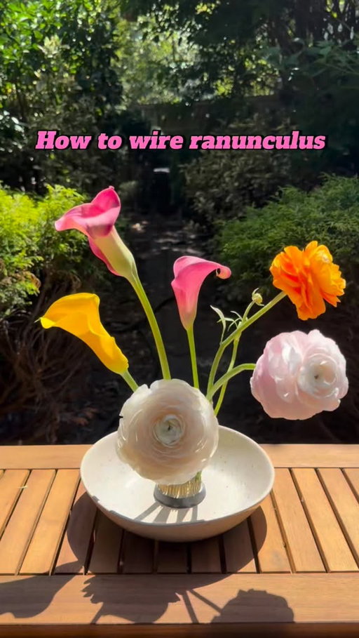 How to wire ranunculus 
#flowers #ranunculus #flowerarrangement #bouquet