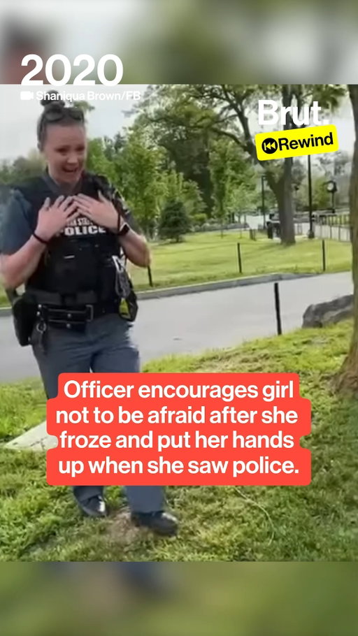 Shortly after the death of George Floyd in 2020, a police officer approached a young girl in the park who had frozen and put her hands up when she spotted authorities.

The emotional officer encouraged the girl not to be afraid of police, while validating her feelings.

#Police #CommunityRelations #2020 #Officer