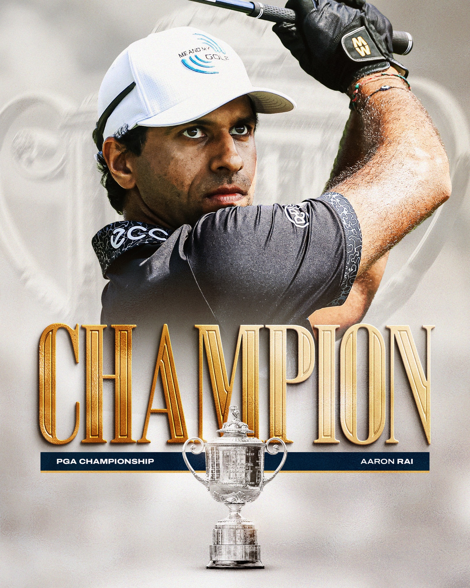 Aaron Rai is a major champion! 🏆
 
The 14-year pro will hoist the Wanamaker Trophy @PGAChampionship.
