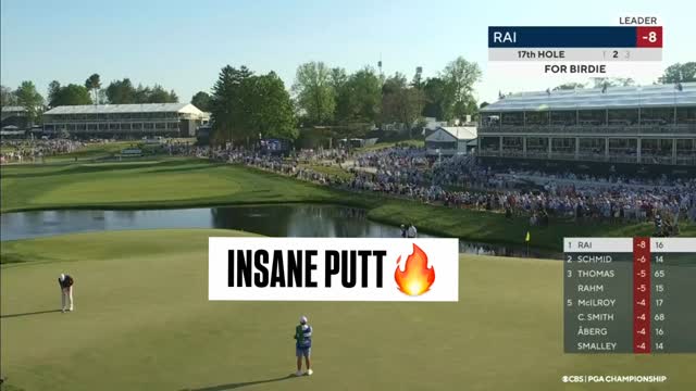 Shot of the tournament by Aaron Rai 🤯

🎥 @golfoncbs