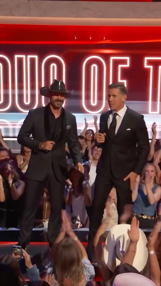 Revved up for Carl Edwards & @coreylajoie to be presenting ACM Duo of the Year! 🔥 Who’s taking a victory lap with an #ACMawards trophy? 🏁🏆