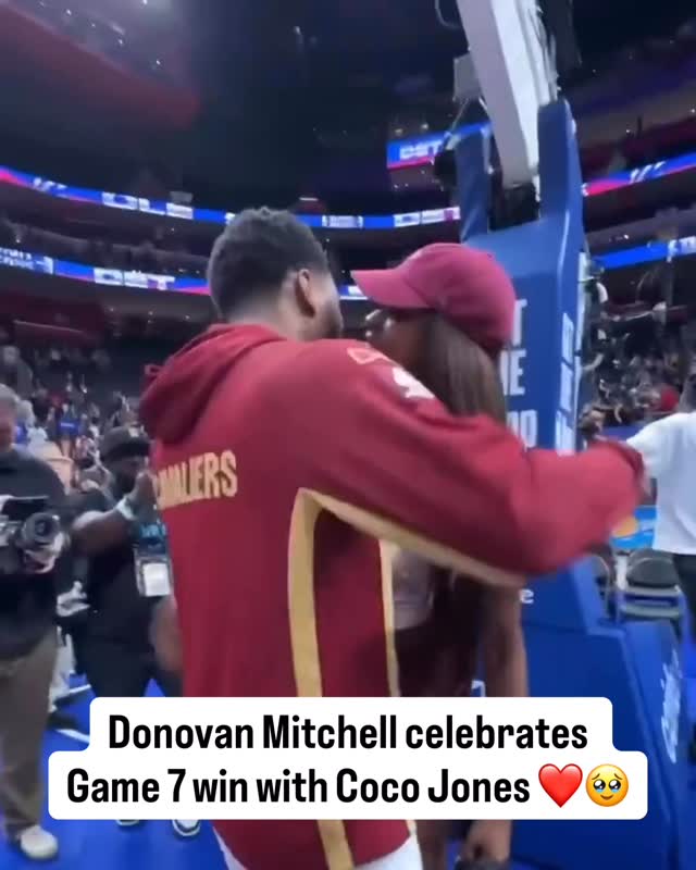 Donovan Mitchell with his fiancée Coco Jones after making it to his first conference finals 🫂

(via @nba) #nba #basketball #nbabasketball #donovanmitchell #cocojones