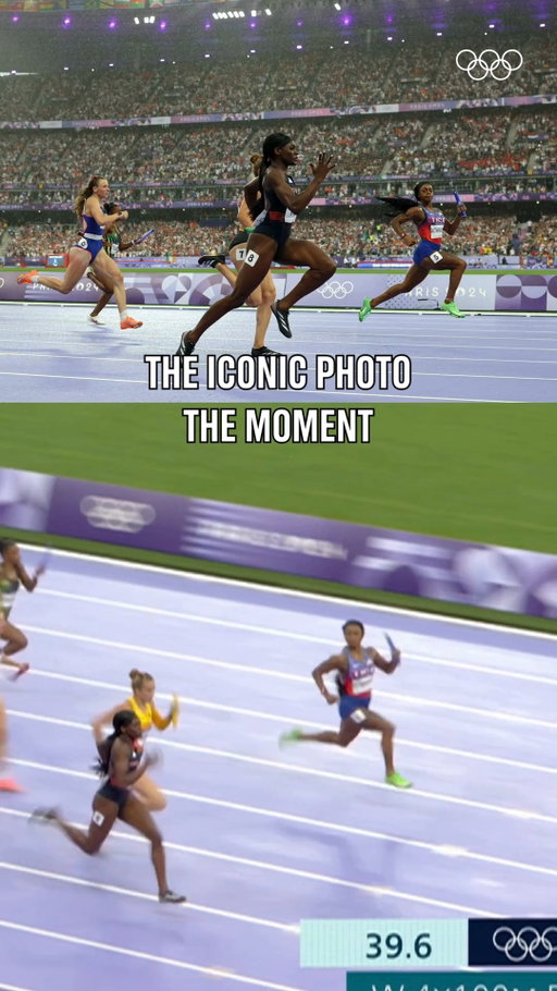 That look said it all! 👀

Sha'Carri Richardson owned the moment just before crossing the finish line in the Women's 4x100m relay! 📸

#Paris2024 #Olympics