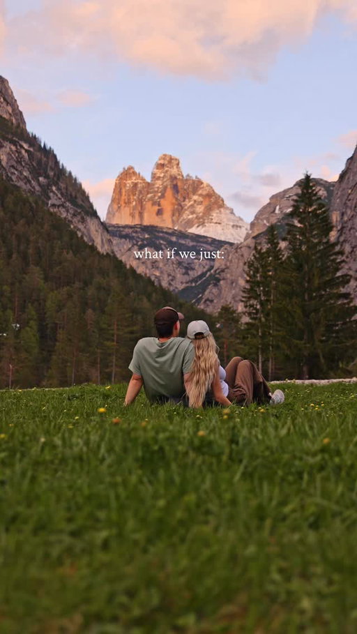 let’s sit here for a while?⛰️🌲💌🌞

📍Tre Cime, Dolomites

Hi! We’re Taylor and Trey :) a 23 year old married couple traveling the world full time! If you like roadtripping, adventures, and exploring new places with your person, welcome!🤎
•
•
•
•
Traveling Couple, Romantic, Cinematic, Relationship, Adventures, Date Ideas, Italy Roadtrip #travelingcouple #relationships #romanticgetaways #roadtrips #dolomitestravel