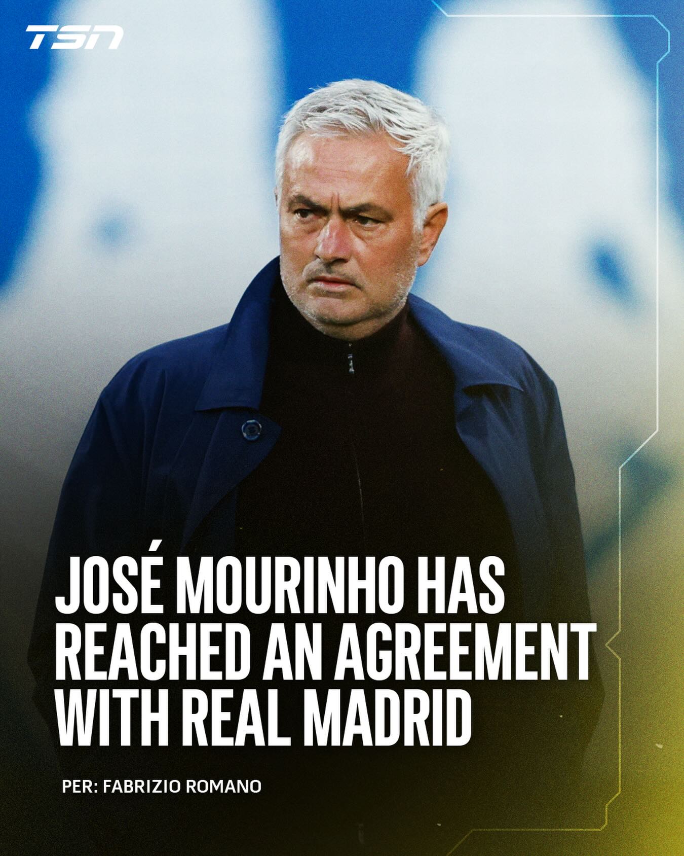 José Mourinho is set to sign a contract to become Real Madrid’s manager after reaching a verbal agreement with the club, per @fabriziorom.

Mourinho had managed the club from 2010-2013 winning three trophies with Real Madrid in those years.
