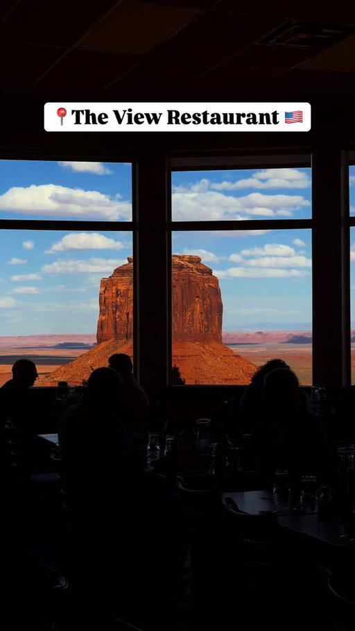 This restaurant has one of the most unreal dining views in America 🌅🏜️

📍The View Restaurant — Monument Valley Navajo Tribal Park, Arizona/Utah

Imagine eating with this view in front of you 🏜️🌄 the iconic Mittens of Monument Valley. The View Restaurant isn’t just about the food — it’s about that once-in-a-lifetime desert view right outside the window.

Follow @meetmoonstravel ❤️ for bucket list experiences around the world 🌎 

Some places serve food.
This place serves a view you’ll never forget. 🏜️✨

Why you should visit:
• Panoramic views of Monument Valley while you eat
• One of the best dining spots in the Southwest
• Traditional Navajo-inspired dishes & American classics
• Perfect stop during your Monument Valley road trip
• Unreal photography views just steps away from the restaurant

🤎 share this with someone you’d drive across the desert with for this view 👇

#monumentvalley #thingstodoinarizona #usaroadtrip #arizona🌵 #bucketlisttravel 

[The View Restaurant, Monument Valley restaurant, Monument Valley sunrise, Arizona travel, Utah road trip, best restaurants with a view USA, Navajo Tribal Park, Monument Valley breakfast, southwest road trip, iconic USA views, desert restaurant USA, places to eat in Monument Valley, American Southwest travel, scenic restaurants USA, USA bucket list ]
