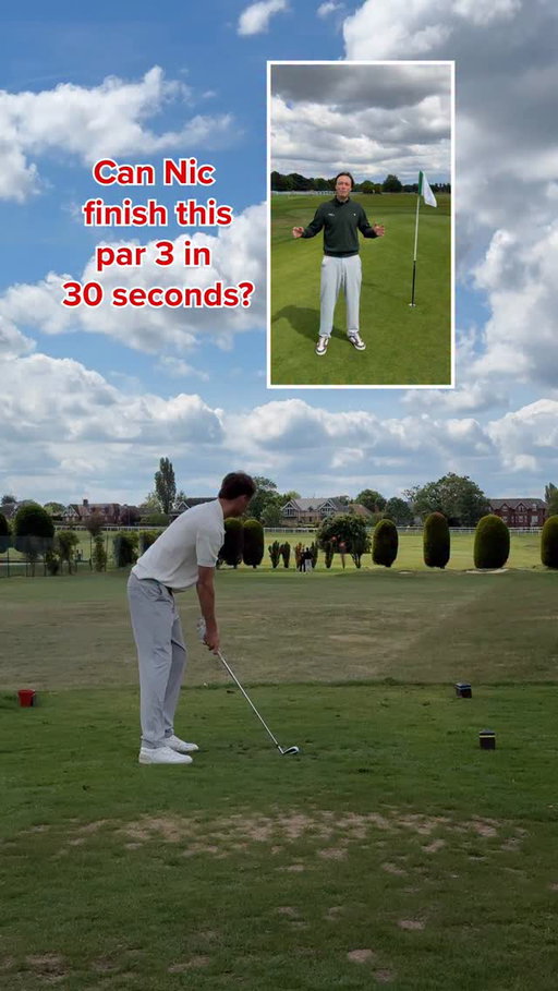 Can Nic finish a par 3 in 30 seconds whilst I review the brand new @macadegolf lightweight relaxed trousers? 

#golf #18pars #golfuk #trusttheprocess #golfswing