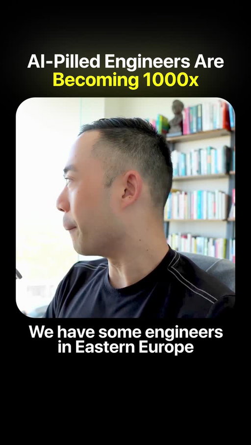 I asked one of our top engineers if his friends were like him. He said don't bother.

Why? Because they still write code by hand. That's the new disqualifier.

Comment "NEWSLETTER" for more on AI, business, and marketing.
