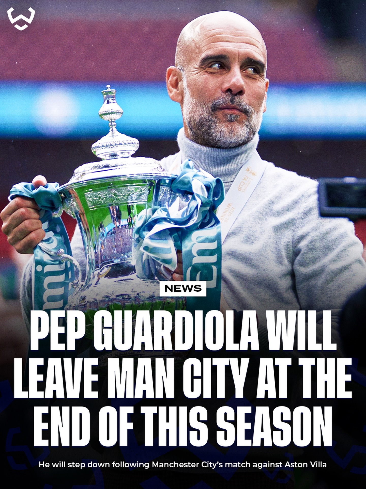 Pep Guardiola is set to LEAVE Manchester City 😳🔵

After years of dominance, Pep has decided to step down following City’s final Premier League match of the season against Aston Villa on Sunday.

The end of an unforgettable era at the Etihad 🩵

(Via @dailymailsport )