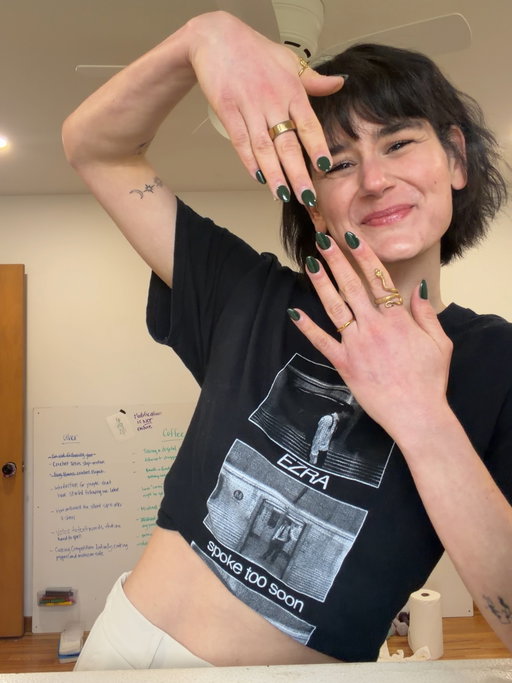 hi happy monday I got my nails done on my lunch break and I feel a little witchy and I love whatever this vibe is okay byeeeeee 🥰 (shoutout to sam at Minabella Spa because he killed it!!!)