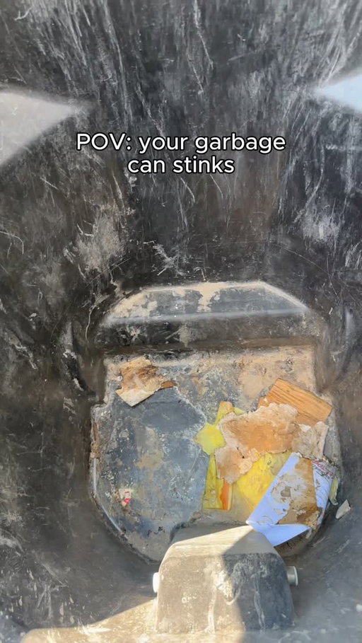 Stinky garbage can? Try this!