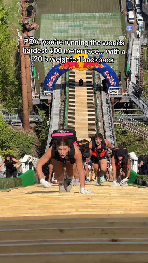 Redbull 400 again… but this time with a weighted backpack 😐 @redbull @redbullusa
