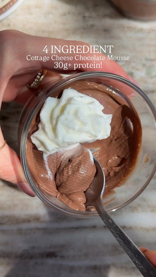 comment “PROTEIN” and I’ll DM you this recipe! 🍫

COTTAGE CHEESE PROTEIN CHOCOLATE MOUSSE is the healthy, high-protein dessert I keep in my fridge at ALL times! thick, creamy, deeply chocolatey, and packs in 31 GRAMS OF PROTEIN per serving - I use @alohamoment chocolate protein powder to make it extra high in protein and honestly soooo delicious. you’d never guess how much healthier it is! here’s what you’ll need:

· cottage cheese 
· Aloha chocolate protein powder 
· cocoa powder 
· maple syrup

comment “PROTEIN” or “RECIPE” and I’ll send you the full recipe. you can also head to samdoesherbest.com for access to all of my delicious and healthy recipes!

and if you still can’t find this recipe, type “sam does her best cottage cheese chocolate mousse” into google and it’ll be the first recipe to pop up!

https://samdoesherbest.com/cottage-cheese-chocolate-mousse/

#proteindessert #proteinrecipes #proteindesserts #cottagecheese #healthydessert
