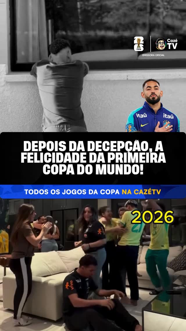 VOCÊ VAI PRA COPA DO MUNDO, CUNHA! 🇧🇷🥹
Depois de ficar fora em 2022, o jogador do Manchester United comemorou muito com a família a convocação para a sua primeira Copa do Mundo. MUITO F$DA!! 👏🔥

🚨 𝐒𝐄 𝐓𝐄𝐌 𝐂𝐎𝐏𝐀, 𝐄𝐒𝐐𝐔𝐄𝐂𝐄! É na CazéTV! 🤩📺

#CopaNaCazéTV #CoberturaCazéTV #CopaDoMundo #ConvocaçãoNaCazéTV #cztv02
