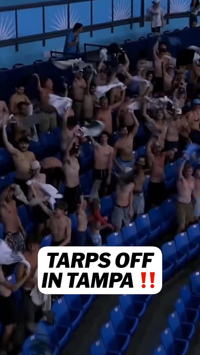 Tarps Off is sweeping the nation!

Tonight the craze hits Tropicana Field 🤣