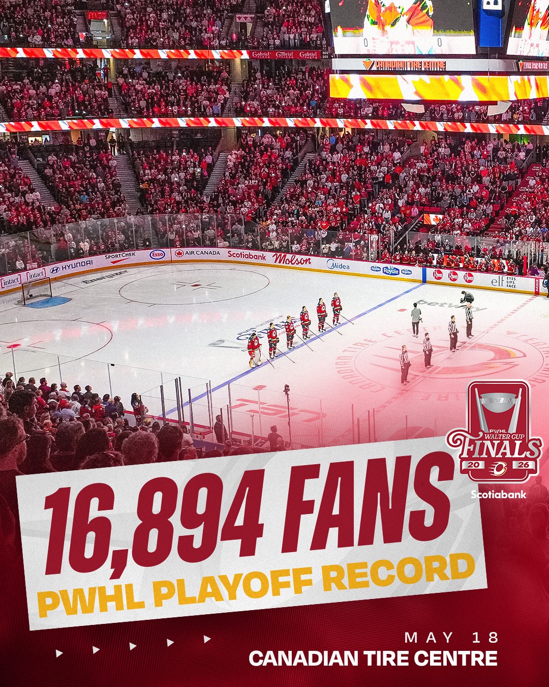 WALTER CUP FINALS, WELCOME BACK TO THE CAPITAL CITY 🔥

The previous playoff attendance record of 13,112 (also set by us, btw 😌) was SHATTERED tonight as we welcomed 16,894 fans into the building!