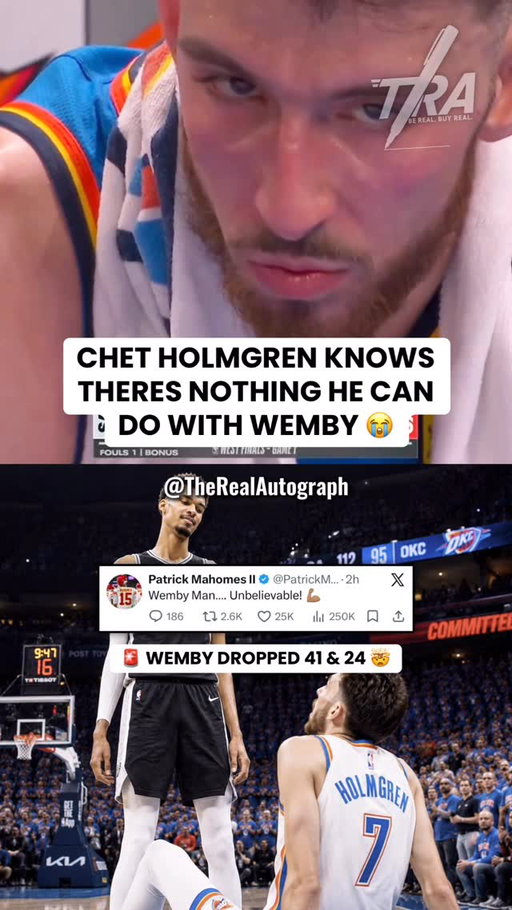 NAH…. I FEEL YOU CHET. 😭🤷‍♂️ (Via/@nbaonprime) #NBA #wemby #spurs #okc #nbaplayoffs