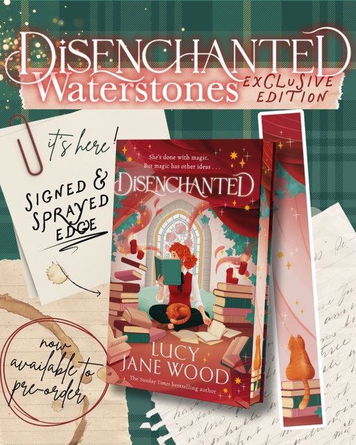 🌹✨ The @waterstones special edition of Disenchanted has landed online and is available to pre-order now 🥰 Magical ginger cat on the sprayed edge! Gorgeous constellation end papers! Signed by me while I inevitably binge-watch a 00s show in my living room! 

A few of you spotted this even before I knew it was live, so thank you for the heads up 😂 but if you’ve been waiting for the signed copy with the sprayed edge design to add to your collection, the unbelievably beautiful Waterstones edition of Disenchanted has now landed on their website. Of courseeee it had to feature Mal the cat to make sure we’re matching the same editions of Rewitched and Uncharmed 🐈🪄

There’s plenty of stock to go around but these editions have completely sold out for my first two books, so nab one on pre-order ahead of September if you’d like to have the third instalment for Selcouth coven stories to match on your bookshelf 📕📜🕰️🎃✨
