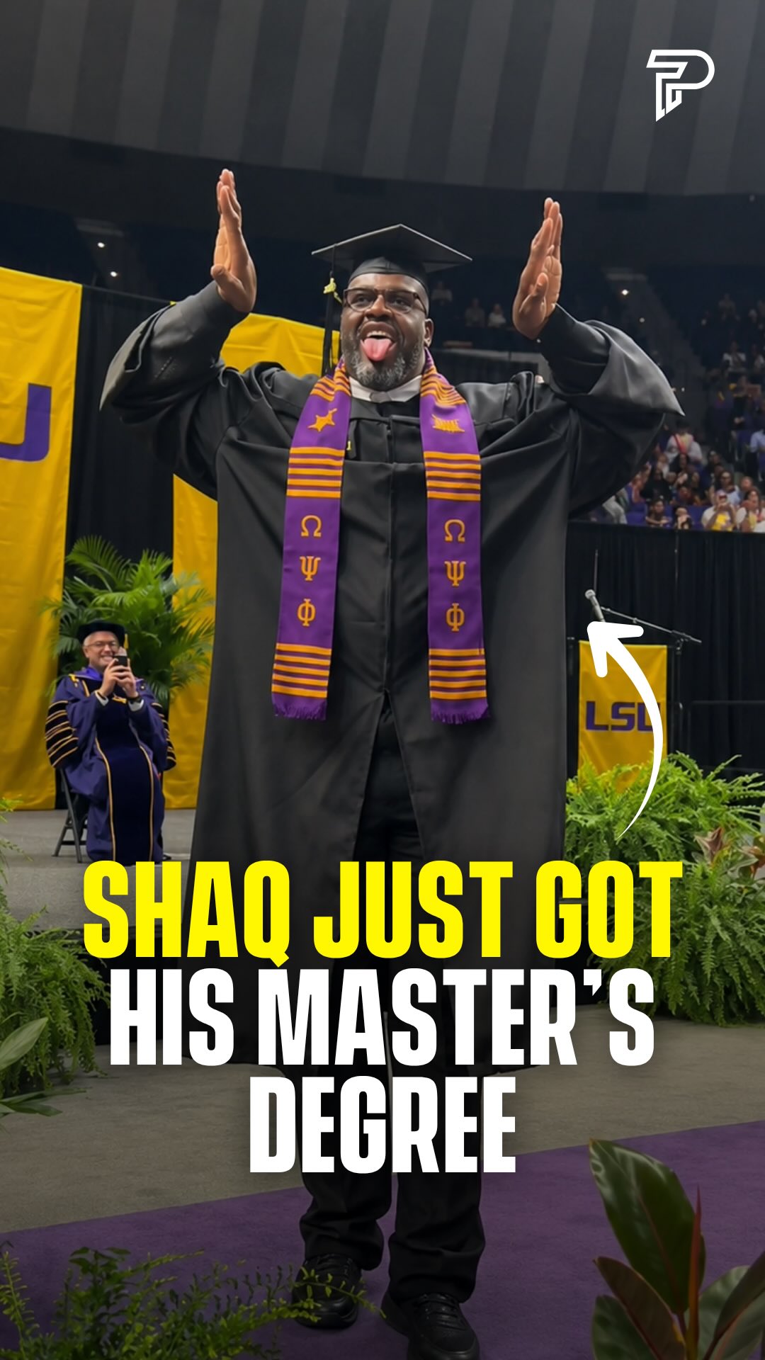 Shaquille O’Neal left LSU in 1992 as the number one pick in the NBA Draft after promising his mother he would finish his education. On Saturday, he walked across the stage at the Pete Maravich Assembly Center in Baton Rouge and collected his fifth degree, a Master of Arts in Liberal Arts.

His thesis was titled “Interdisciplinary Approach to Mentorship through the lens of the epic poem The Odyssey,” focused on strengthening mentorship for athletes. This is now his second master’s, adding to a bachelor’s from LSU, an MBA from the University of Phoenix and a Doctorate in Education from Barry University. When his name was called, the announcer introduced him as “Shaquille ‘I Hate Charles Barkley’ O’Neal.”

Four NBA championships, 15 All-Star selections, a Hall of Fame induction and five degrees. A promise kept.

(Via @lsu) 

#reelheadline #pubity #viral