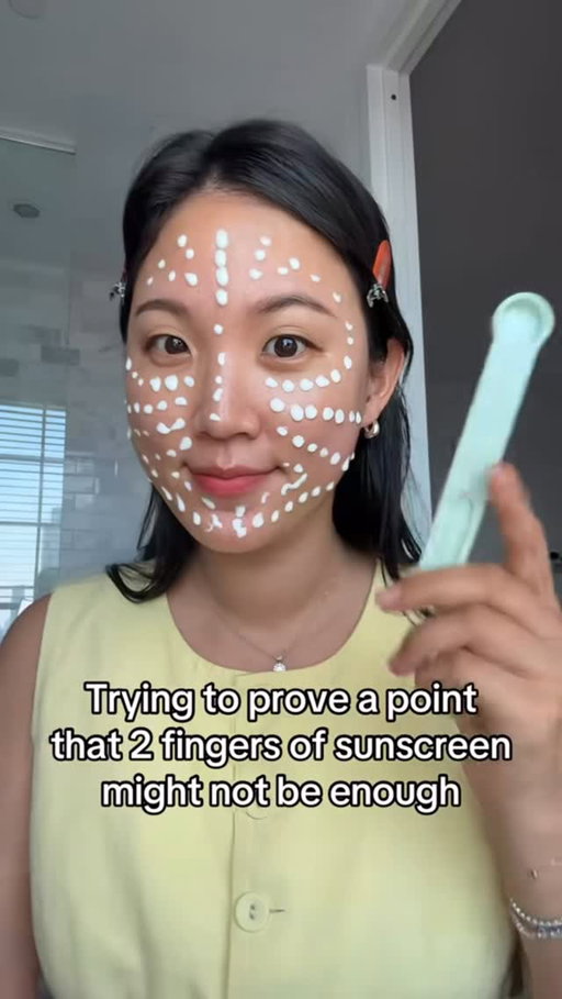 How much is enough sunscreen? Tldr... MORE THAN WHAT YOU THINK IS ENOUGH!

2 mg/cm² rule is the scientific standard used to test and determine the Sun Protection Factor (SPF) on all sunscreens. Basically saying you should apply exactly 2 milligrams of sunscreen for every square centimeter of skin to achieve the labeled spf. To average head size, this comes down to 1/2 teaspoons worth of sunscreen for face, neck and ears. For your face itself, it’s around 1/4 teaspoon of sunscreen. 

@capri.corneum recently did an enlightening post about how 2 fingers of #sunscreen might not be enough - a method I religiously used myself too. 

Every sunscreen has a different viscosity so this may not apply to more fluid or thicker sunscreens than the @KraveBeauty beet the sun* but this is approximately how much I need to apply all over my face, neck, and ears to get the SPF 40.

How much sunscreen are you applying? And are you reapplying?

*KraveBeauty is my own brand