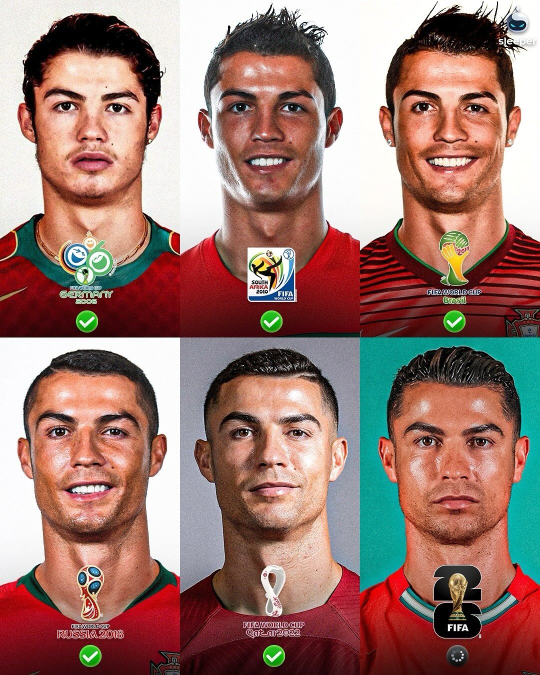 Cristiano Ronaldo has his SIXTH and FINAL chance at World Cup glory… 🇵🇹

Roberto Martinez has given the 41 year old one more opportunity to bring home the big trophy missing from his career. 👀

Ronaldo has NEVER scored a goal in the knockout stages of a World Cup… can he deliver for Portugal this time? 🏆

#cr7 #worldcup2026 #manchesterunited #realmadrid #alnassr