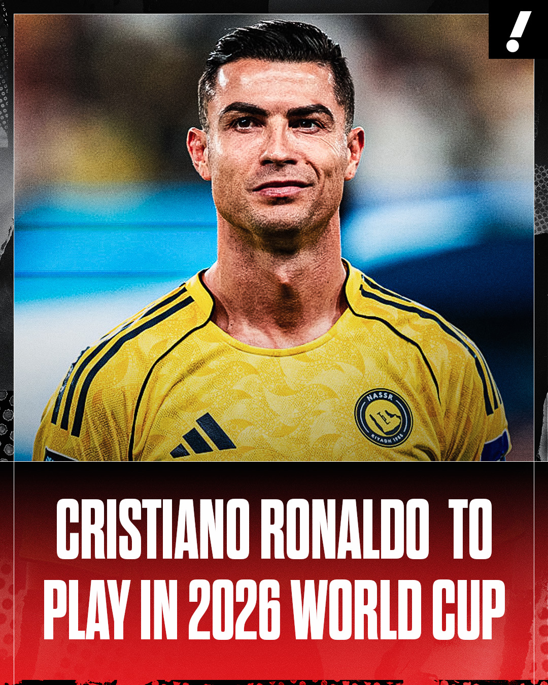 Cristiano Ronaldo has officially been selected to Portugal's 2026 World Cup squad 🇵🇹 

It will be his SIXTH World Cup appearance.