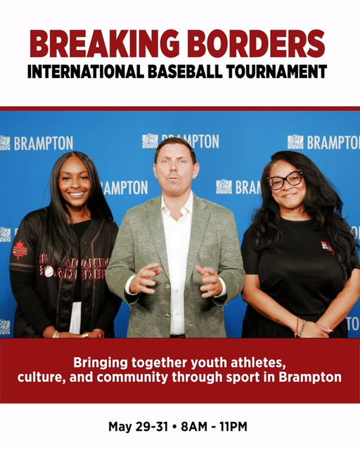 Brampton… this one is CRAZY. 🔥⚾️

To have the Mayor of Brampton supporting and speaking on Breaking Borders Sports honestly means a lot. What started as a vision to bring athletes together through baseball has now grown into one of the biggest youth baseball tournaments in the region.

May 29th–31st we’re bringing together 40 teams from 12U to 17U, including teams traveling in from the Dominican Republic, Newfoundland, Quebec, and across Ontario for an unforgettable weekend of baseball, culture, community, and competition.

This is way bigger than just baseball now. This is history in the making for youth sports in Brampton @experiencebrampton 

Schedules, diamond locations, and more tournament content dropping soon. Stay locked in. 👀⚾️🌎

#BreakingBordersSports #BramptonBaseball #YouthBaseball #BaseballCanada #brampton