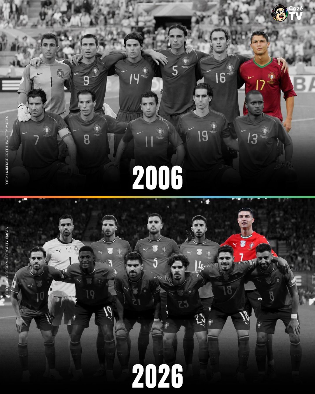 CRISTIANO RONALDO VAI PARA A SUA 6ª COPA DO MUNDO! 😱🇵🇹

20 ANOS DEPOIS, ELE É O ÚNICO REMANESCENTE DA SELEÇÃO QUE DISPUTOU A COPA DE 2006!!!

🚨 𝐒𝐄 𝐓𝐄𝐌 𝐂𝐎𝐏𝐀, 𝐄𝐒𝐐𝐔𝐄𝐂𝐄! É na CazéTV! 🤩📺

#ConvocaçãoNaCazéTV #CopaNaCazéTV #CoberturaCazéTV #CristianoRonaldo #cztv05
