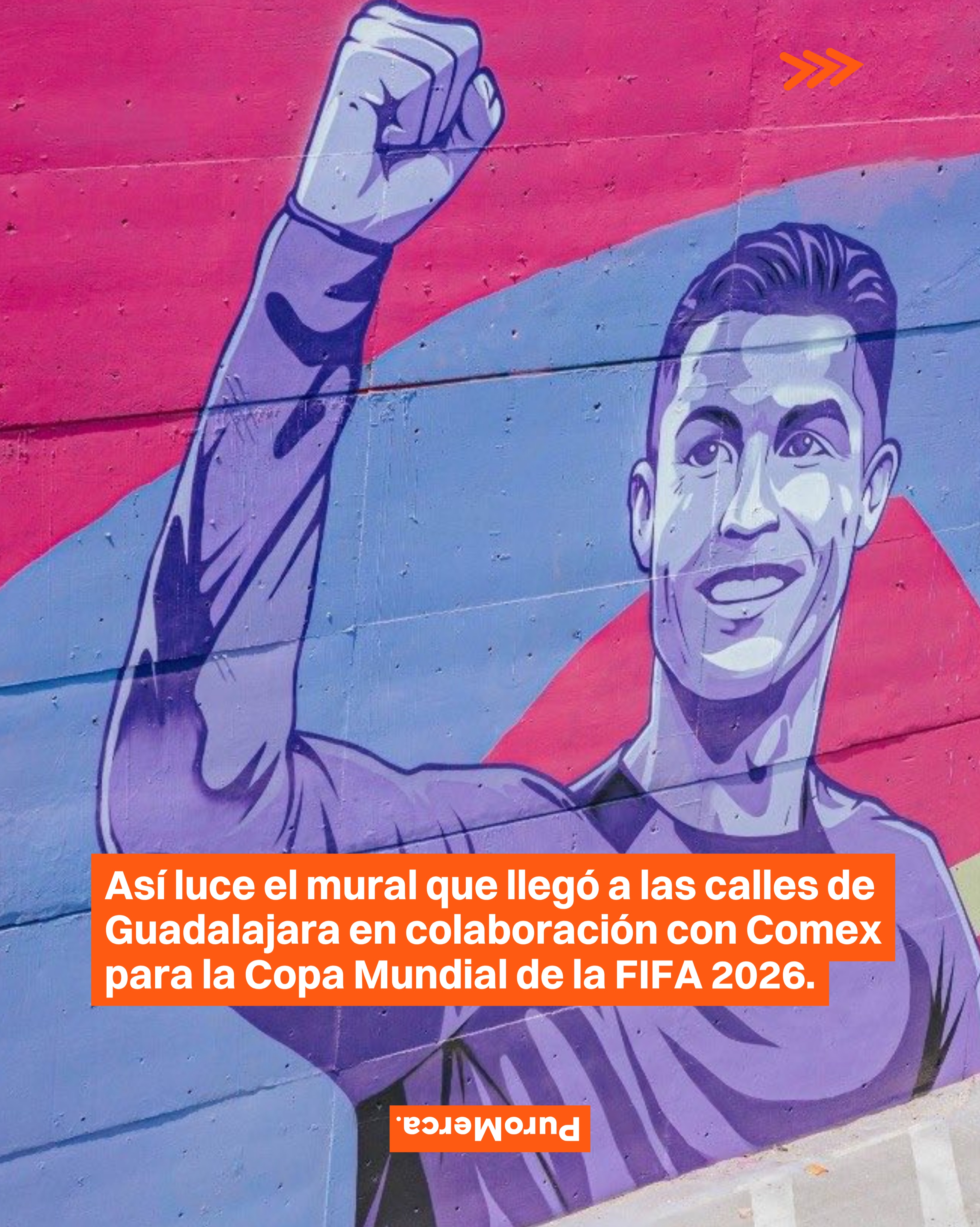 ¿Qué opinaaas de este mural mundialista en las calles de Guadalajara? 🫟✨

Guadalajara se sigue preparando rumbo a la Copa Mundial de la FIFA 2026 con un mural gigante que lleva referencias al fútbol y jugadores históricos a una de las zonas más transitadas de la ciudad… ⚽🏙️

Bajo la frase “Guadalajara es Mundialista”, el mural reúne figuras mexicanas como Oswaldo Sánchez, Maribel Domínguez, Andrés Guardado y Rafael Márquez, junto a jugadores internacionales como Zinedine Zidane, Cristiano Ronaldo y Kylian Mbappé. 🇲🇽🖍️

La intervención está ubicada en Periférico y Calzada Independencia Norte, donde un colectivo tapatío transformó más de 10 mil metros cuadrados con imágenes relacionadas con fútbol y distintas leyendas del deporte. 🎨👩‍🎨

El proyecto forma parte de una colaboración entre el Gobierno de Guadalajara y Comex, buscando llenar distintos espacios públicos de la ciudad con arte urbano relacionado con el ambiente que traerá el Mundial 2026. ¿Qué te parecen los murales? 🖌️

📸: Gobierno de Guadalajara

#PuroMerca 🧡