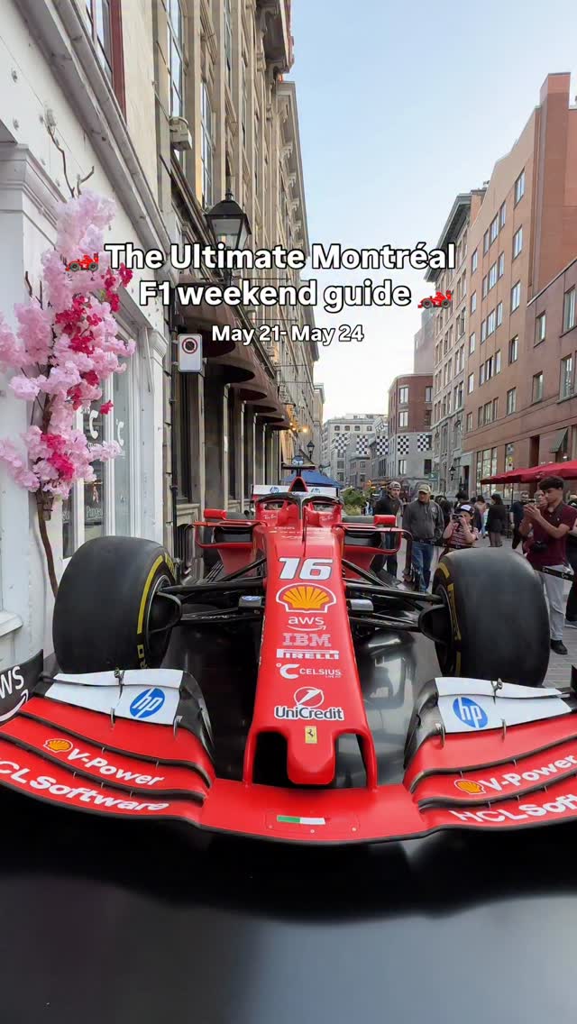 🏎️ Everything happening in Montréal for F1 weekend 👀 

Follow me for F1 updates and things to do in montreal @__shivanibansal__ 

May 21–24 Montréal turns into one giant Formula 1 party — from Crescent Street and Peel Street festivals to supercars at ROYALMOUNT, luxury nightlife, rooftop parties, fan zones, live entertainment, and Grand Prix events all across the city.

Save this for F1 weekend and Share with you gang🤙🏻

✨ What’s happening during Canadian Grand Prix weekend:
• Crescent Street Grand Prix Festival (May 21-24) 
• Peel Street Formula Party 
• Circuit Gilles Villeneuve race weekend
• New City Gas F1 parties
• Old Montréal nightlife & rooftop events
• Eaton Centre F1 activations & immersive experiences
• Live drone show in the Old Port (May 22, 9pm)
• Supercars downtown everywhere
• Luxury brunches & terrace parties
• Fan zones & pop-ups across downtown
• ROYALMOUNT Concours with rare hypercars & supercars
• Mercedes-AMG PETRONAS F1 replica car at ROYALMOUNT
• F1 racing simulators & immersive experiences
• Cars & Coffee events at Royalmount
• Live DJs, concerts & celebrity parties around peel and crescent streets 
• Exotic cars all over Montréal

Perfect weekend for Formula 1 fans, nightlife, restaurants, luxury cars, parties, and Montréal summer energy 🔥🏁
.
.
.
.
.
.

#MontrealGP #CanadianGP #Formula1 #Montreal #F1Weekend