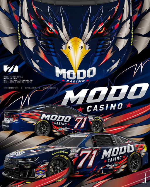 Freedom in full throttle.
 
@mc_driver is bringing the @modo_casino eagle to Charlotte this weekend for you to experience yourself.