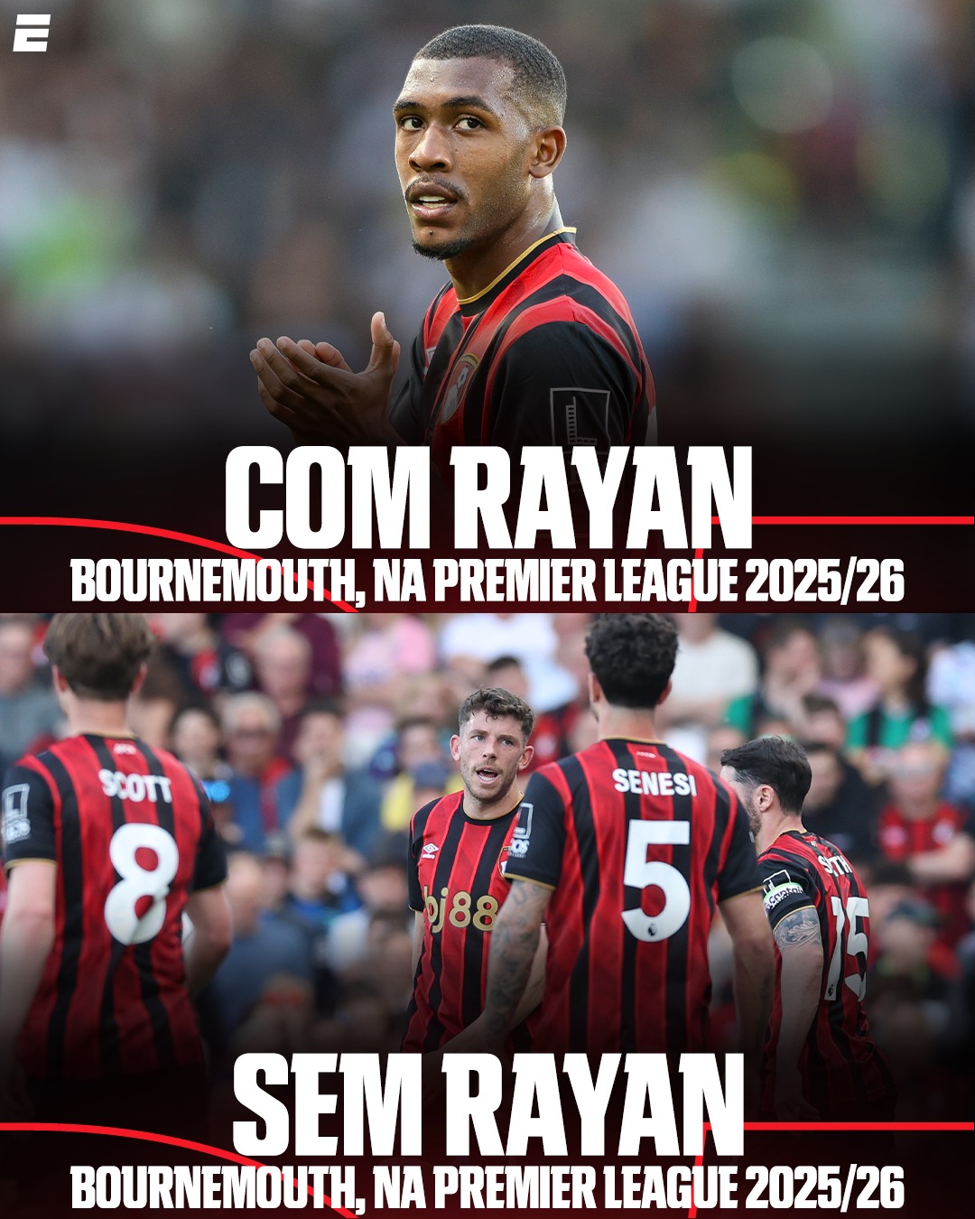 O EFEITO DO 'BOA NOITE'! 🌙🔥 Rayan chegou ao Bournemouth e deu um UPGRADE na equipe de Iraola! Com o jovem convocado por Carlo Ancelotti em campo, a equipe inglesa NÃO PERDEU NA PREMIER LEAGUE!

Assista a Bournemouth x Manchester City AO VIVO, às 15h30, pela ESPN no Plano Premium do #DisneyPlus!

#PremierLeagueNaESPN #Rayan #PremierLeague