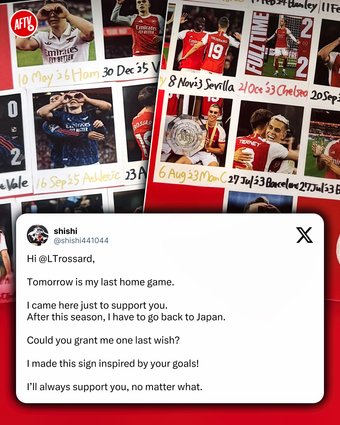 What a beautiful story between an Arsenal fan and Leandro Trossard ❤️

More than just a football club. We are one big family! 🤜🤛