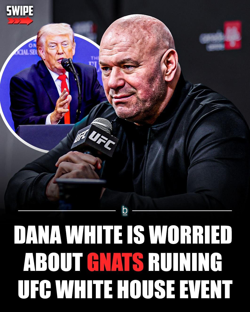 Dana White has a new concern for the upcoming UFC White House event. 👊🪰

Last week, while speaking with Lara Trump on Fox News, White said that he was worried about lightning ruining the outdoor White House event. 

🗣️ - “I hate outdoors. Outdoors is just way too unpredictable. And we’ve gone over this, you know. If it rains, we’re going. If it snows, we’re going. The only thing that will stop us is lightning.”

“But we’re working with the military. So the military knows the weather ten days out, and they’ll notify us every two hours, ten days out. Seven days out, they’ll notify us every hour.” ⚡️

“There’s another company that does it for concerts and things like that. They’re very good too. So what could happen is the only thing that kills us is lightning.”

During a recent interview with Boardroom, White says he’s now concerned with gnats after having dinner at the Rose Garden a few nights ago. 🤦‍♂️

🗣️ - “President Trump just opened the Rose Garden two nights ago and he invited me to dinner there. The amount of gnats that were flying around … I’m like, ‘Holy sh*t.’ As soon as I got on the plane, I called my head production and said, ‘Yeah, let me tell you about the gnat situation tonight.’”

“So when you’re a fighter, think about that lighting grid, the claw that we’re gonna have, the amount of power in the lights,” White continued. 🌩️

“Moths, gnats, and God knows what else — fighters trying to deal with that. In your mouth, up your nose while you’re trying to fight. Maybe we put fans in because gnats have a hard time with the wind. These are all the little details that we have to think about. That’s why I don’t like fighting outside. Ever.” 👎

Follow 👉 @brobible for all things “dude” 😎 

#ufc #mma #trump #guys #men
