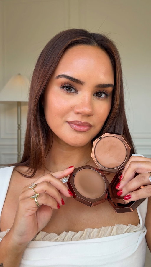 my makeup isn’t done without bronzer, these are new from fenty 
the sun stalk’r souffle pressed mousse cream bronzers

Churro twist + Biscotti

Bronzer, summer makeup, new makeup, makeup launch, cream bronzer, #newmakeup #fentybeauty #creammakeup #bronzer #sunkissedmakeup
