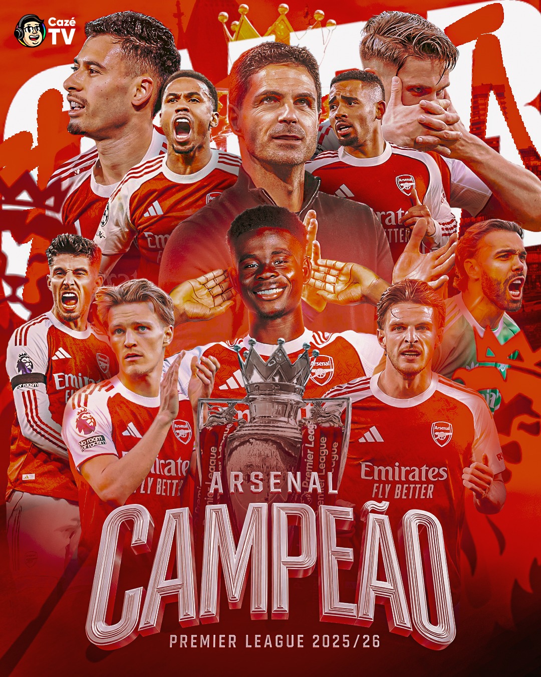 22 anos depois: O ARSENAL É CAMPEÃO DA PREMIER LEAGUE! 🏆

O Bournemouth empatou com Manchester City e decretou o título antecipado dos Gunners! É A 14ª VEZ QUE O ARSENAL LEVANTA O INGLESÃO! 🏆🏆🏆🏆🏆🏆🏆🏆🏆🏆🏆🏆🏆🏆

#TempoRealCazéTV #PremierLeague #ManchesterCity #Arsenal #cztv11 #cztv18 #futinter