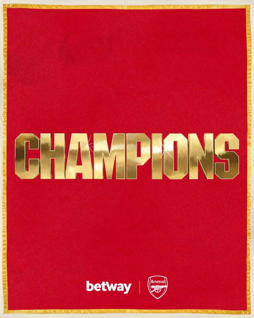 Champions of England once again - Arsenal Football Club! ❤️🏆

18+ | Be Gamble Aware | @arsenal