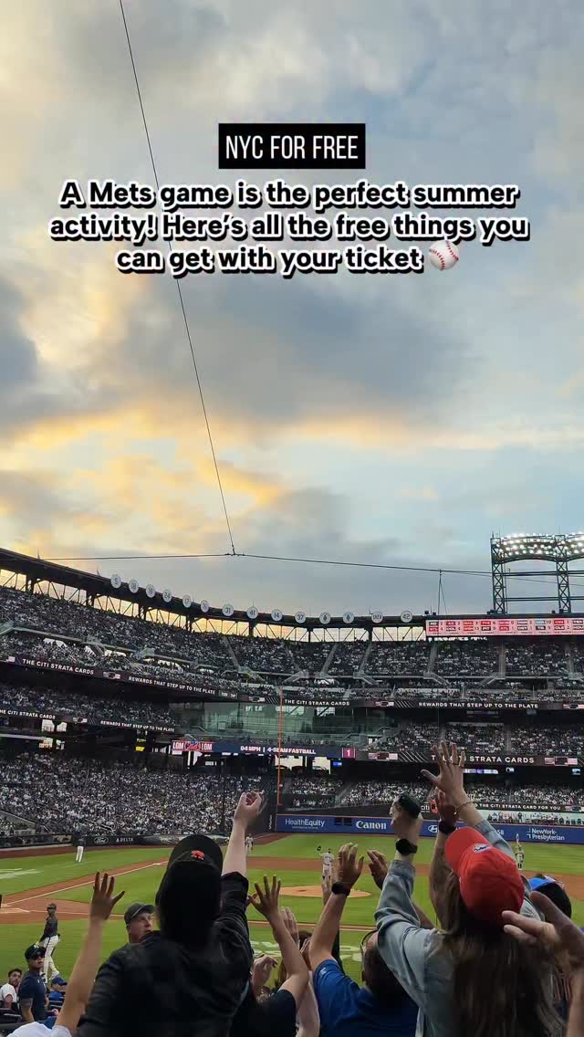 A @Mets game is the perfect summer activity, and here’s all the things you can get for free with your ticket! ⚾️ #MetsPartner

🎉 Saturdays: pre-game Block Parties at @CitiField: Play games, win prizes, enjoy partner activations and so much more (open to all!)
🎆 Friday nights: Make sure to stay til the end for post-game fireworks
👧🏻 If you have kids, sign them up for the free Kids Club to get a lanyard and playroom access
⚾️ The Mets Museum has a ton of 1980s memorabilia from the 1986 World Series win
🌭 We all know Citi Field has the best ballpark food. On Tuesdays, get a ton of classic food like a hot dog, pretzel or beer for just $5 each.

It’s not a New York City summer without a Mets game!

#nycforfree #mets #LGM #citifield