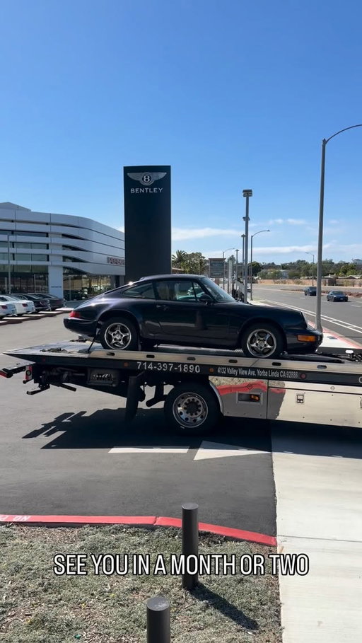 Off to Crash Champions for a full color sand & paint correction #porschechallenge26 #porsche #classicrestorationchallenge