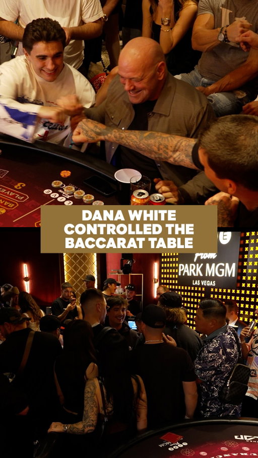 @danawhite pulls a banker win for the table at the @Powerslap Afterparty with @aidan_white_ and @taylorlewan 

Gambling Problem? Call 1-800-GAMBLER